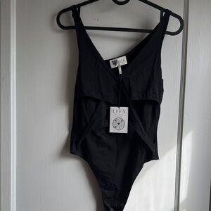 LITA Black Cutout One-Piece Swimsuit